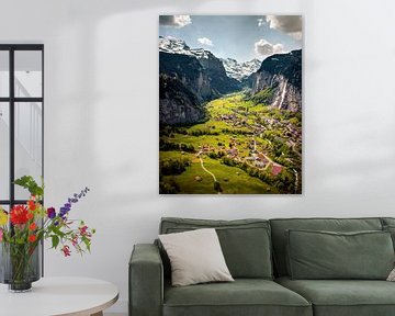 Lauterbrunnen vallei van Niels Tichelaar