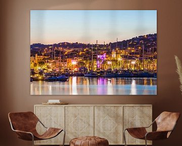 Bandol at the French Riviera at night by Werner Dieterich