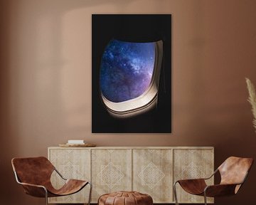 Airplane in the universe by Felix Brönnimann