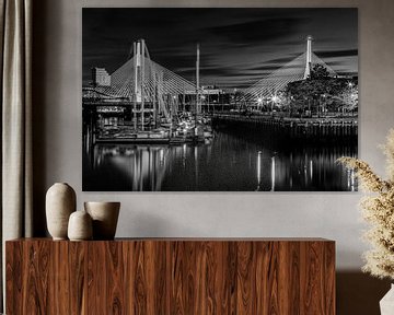 BOSTON Bunker Hill Bridge | Monochroom