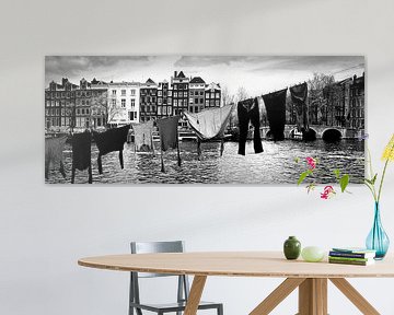Urban scene Amsterdam (schwarz-weiß) von Rob Blok