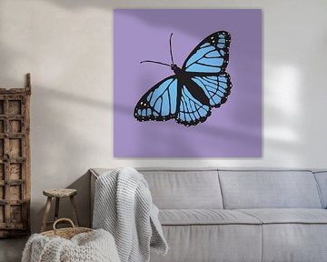 Blauwe vlinder van Bianca Wisseloo