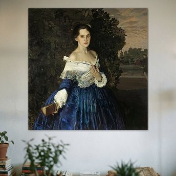 Lady in blue. Portrait of Ye.M. Martynova, Konstantin Somov