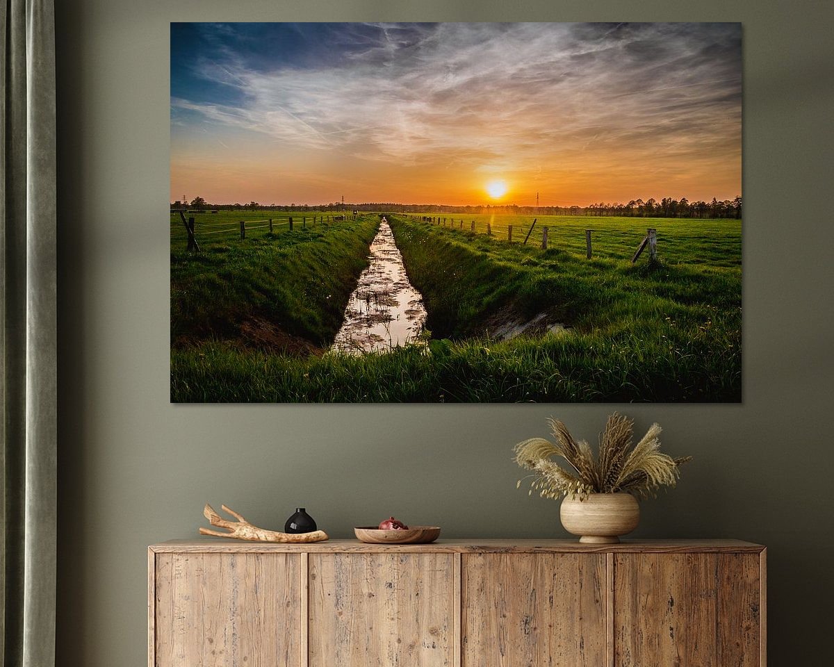 Voorbeeld van het werk in een kamer