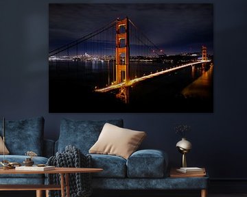 Golden Gate Bridge by night, United States sur Colin Bax