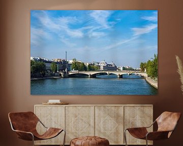 View over the river Seine in Paris, France by Rico Ködder