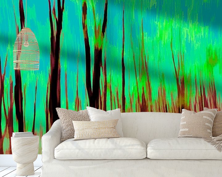 Sfeerimpressie behang: Het bos van Dick Jeukens