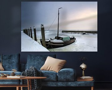 Haven van Laaxum in de winter