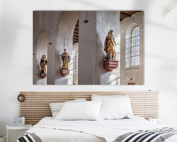 Interieur der Basilika Sankt Ägidius in Mittelheim, Rheingau von Christian Müringer