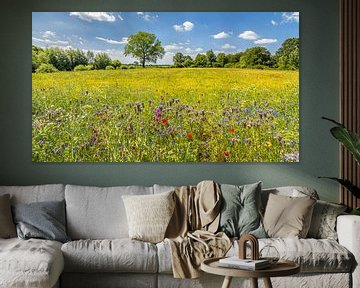 Zomers landschap met wilde bloemen 2 van Kok and Kok