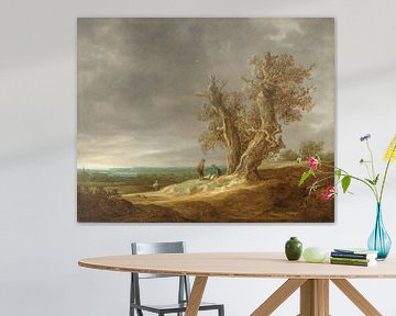Landschap met twee eiken, Jan van Goyen