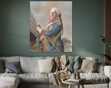 Portret van Moritz, Graf von Sachsen, Jean-Etienne Liotard