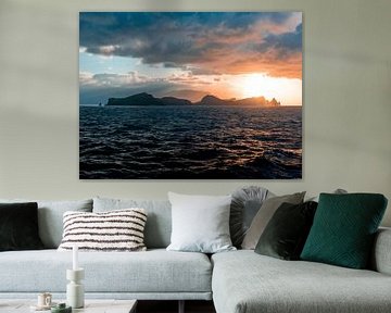 Zonsondergang Madeira van Zee van Visuals by Justin