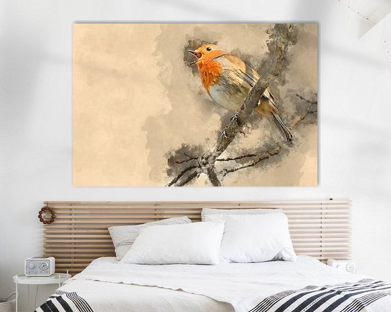 Voorbeeld van het werk in een kamer