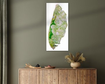 Texel Map Watercolor painting by WereldkaartenShop