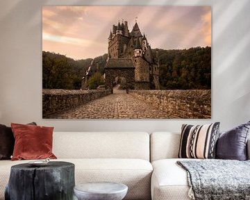 Cobbled street towards Burg Eltz Castle in the morning light by iPics Photography