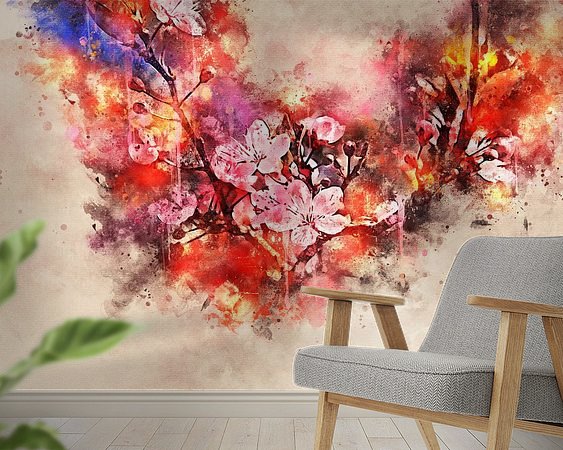 Voorbeeld van het werk in een kamer