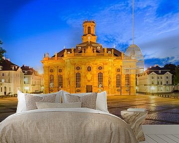 Ludwigskirche in Saarbrücken bei Nacht by Werner Dieterich
