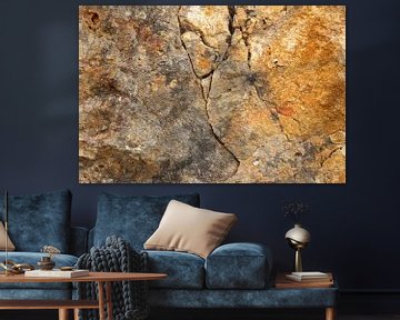 Oude karakteristieke rotswand met warme kleuren