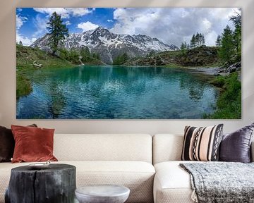 Lac Bleu in Arolla Zwitserland by Marc van Dijken