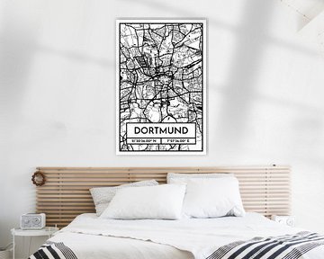 Dortmund - Conception du plan de la ville Plan de la ville (Retro) sur ViaMapia