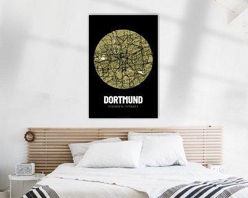 Dortmund - Stadsplattegrondontwerp Stadsplattegrond (Grunge) van ViaMapia