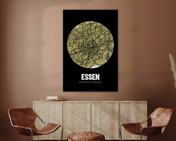 Essen - Stadsplattegrondontwerp Stadsplattegrond (Grunge)