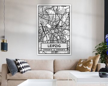 Leipzig - Stadsplattegrond ontwerp stadsplattegrond (Retro) van ViaMapia
