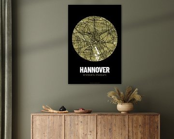 Hannover - Stadsplattegrondontwerp Stadsplattegrond (Grunge) van ViaMapia