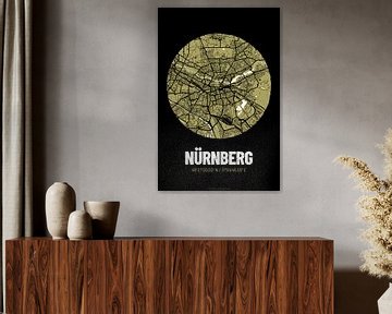 Neurenberg - Stadsplattegrond ontwerp stadsplattegrond (Grunge) van ViaMapia