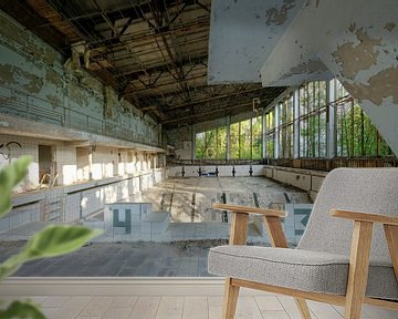 Verlassenes Schwimmbad in Pripyat, Tschernobyl von UPHA F
