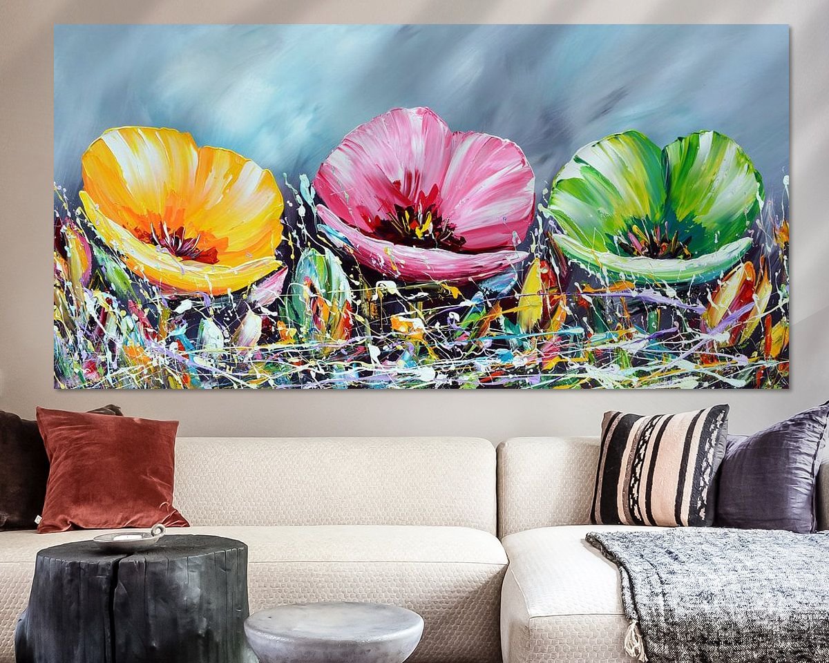 Voorbeeld van het werk in een kamer