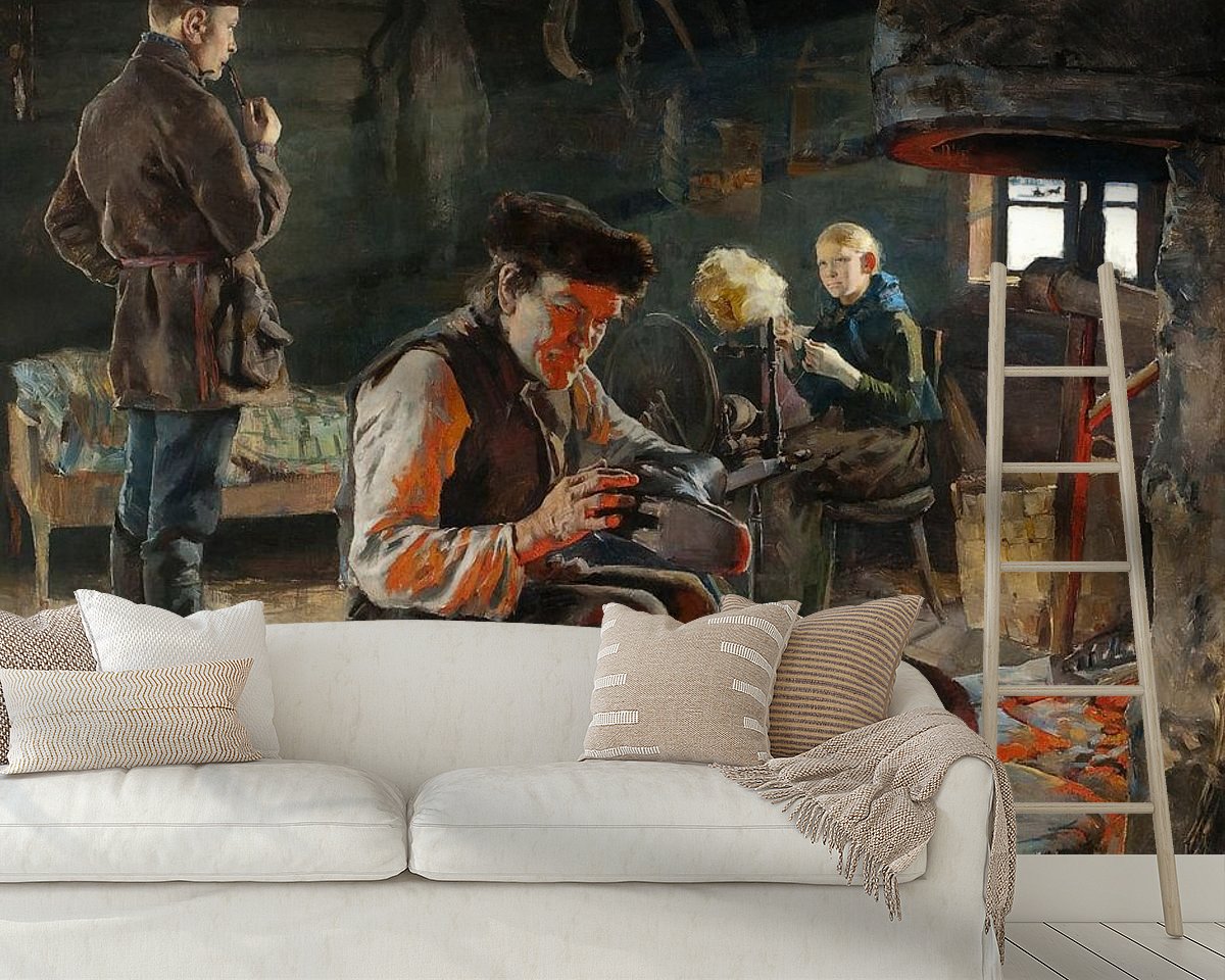 Voorbeeld van het werk in een kamer