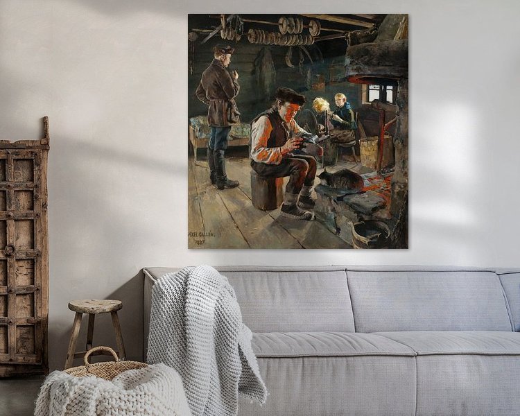 Voorbeeld van het werk in een kamer