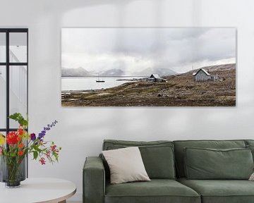 Oude vissershuisjes op Spitsbergen