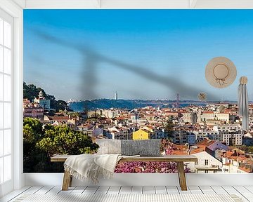 Panoramic shot Lisbon in spring - Portugal by Werner Dieterich