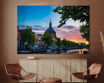Zonsondergang Oude Singel, Leiden