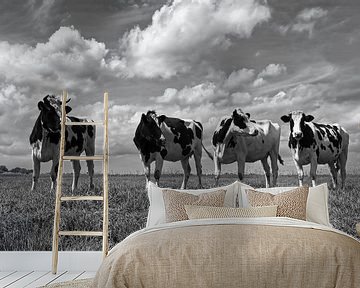 Kühe im Polder 02 von Peter Bongers