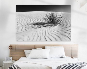 Wellenzeichnung der Dünen, White Sands National Monument | Monochrom von Melanie Viola