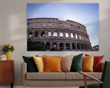 Colosseum in Rome bij tegenlicht van Sander de Jong