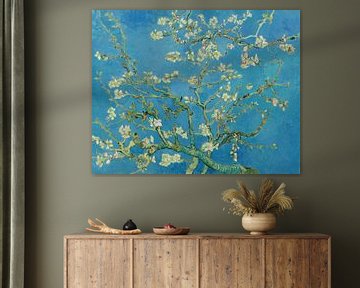 Amandelbloesem van Vincent van Gogh (Blauw)