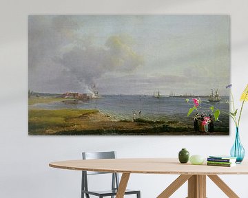 Uitzicht over Øresund bij de Kalksteenfabriek, Johan Christian Dahl
