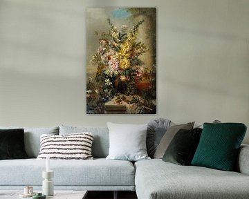 Grote vaas met bloemen, Josep Mirabent