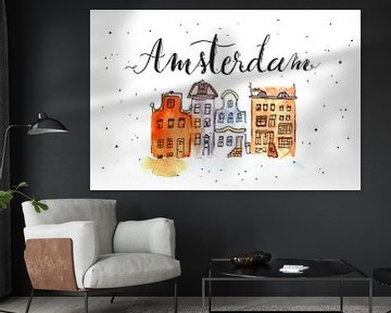 Amsterdam Handlettering Skyline von Ms Sanderz