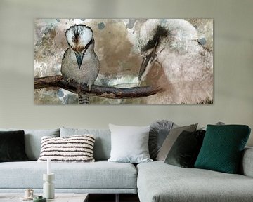Two Kookaburras in a merged image by Fred en Roos van Maurik