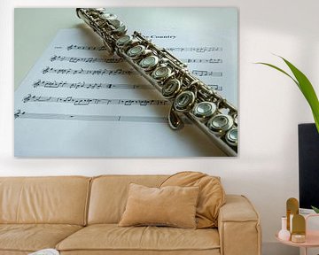 Flute and sheet music by Gert Hilbink