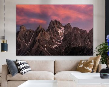 Dolomiten Italien Sonnenuntergang von Vincent Fennis