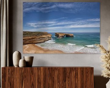 Morning light on seascape, landscape and skyline of the great ocean road,australia by Tjeerd Kruse