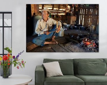 Homme faisant du thé, Keng Tung, Myanmar (Birmanie)