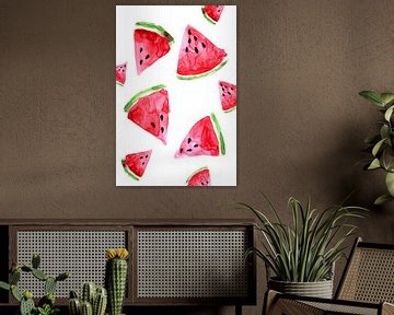 Wassermelone Aquarell von Ms Sanderz
